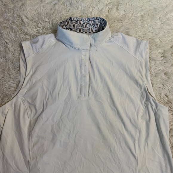 New Women’s Size 2X White Kerrits Sleeveless Horseback Riding Show Shirt - Picture 2 of 6